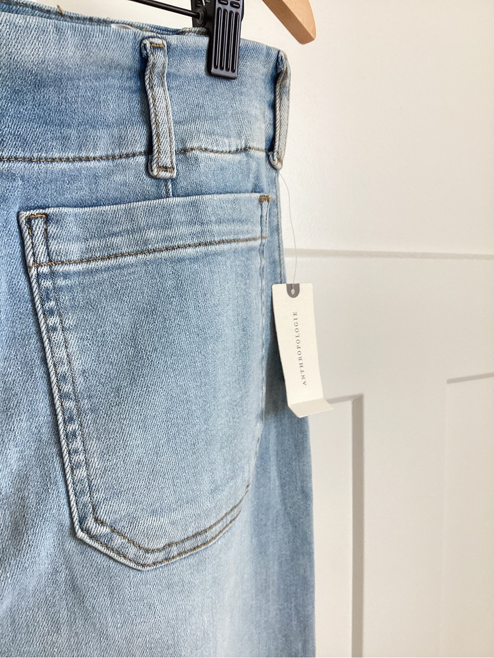 Anthropologie Colette High-Rise Cropped Wide-Leg Jeans Maeve NEW 31 Korat - Picture 7 of 12